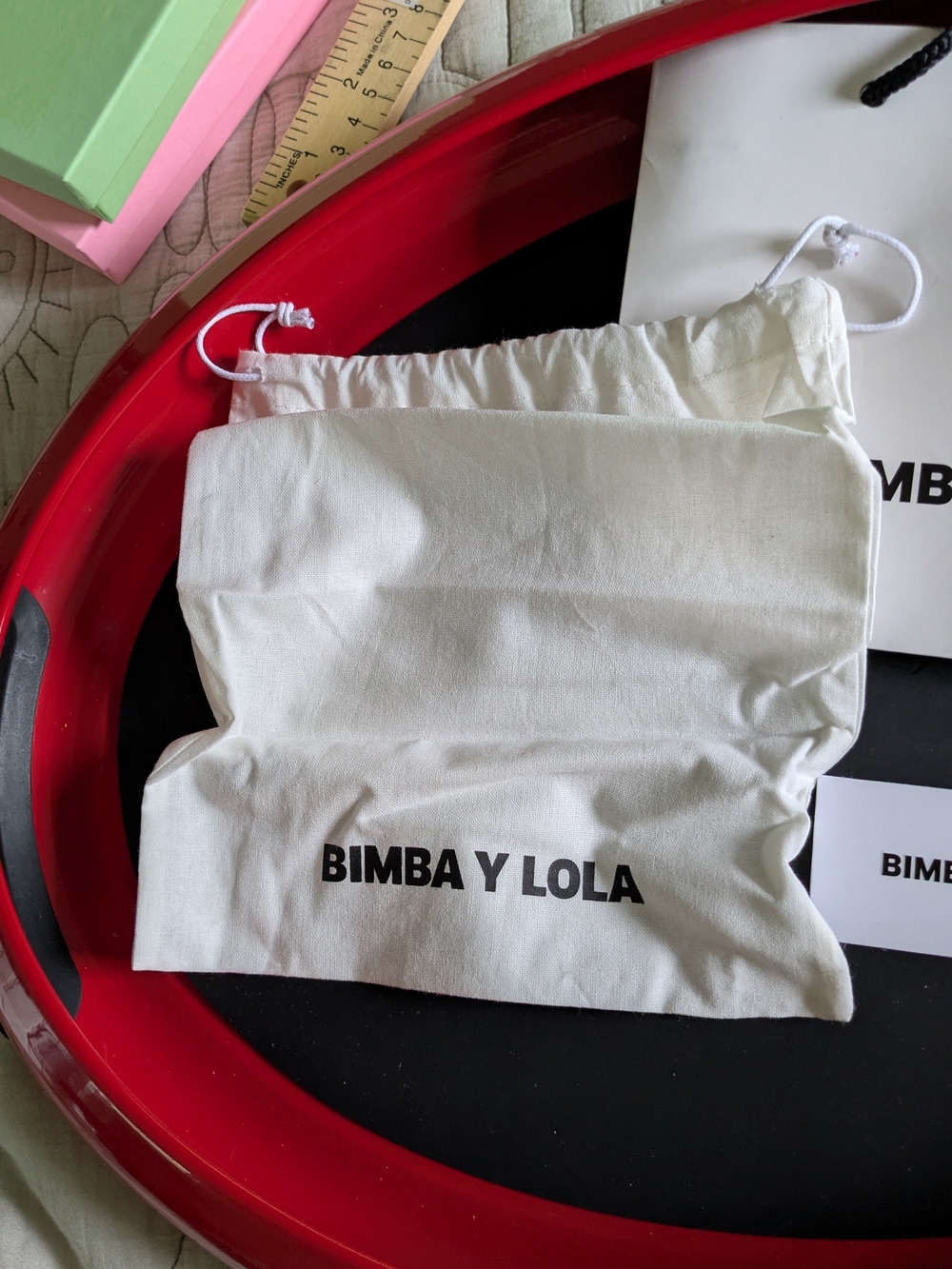 Bimba y Lola Black Woven Shoulder Bag - Picture 4 of 11